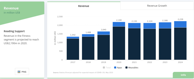 revenue in the fitness segment